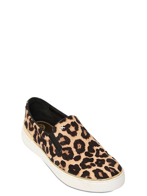 michael kors slippers leopard print|Michael Kors slip on slippers.